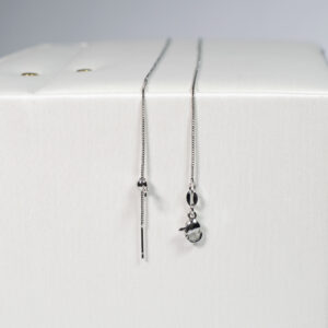Cadena Rhodium Aguja Terminada Plateado