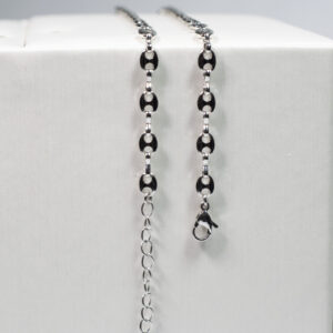 Cadena Rhodium Gucci Terminada Plateada