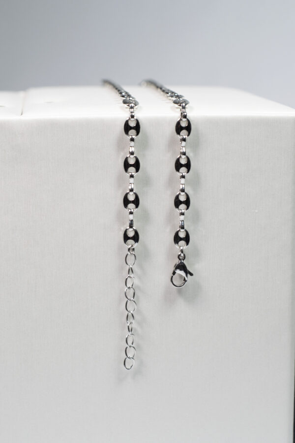 Cadena Rhodium Gucci Terminada Plateada