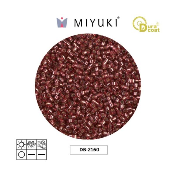 Miyuki Delica Silver Lined Magenta Duracoat