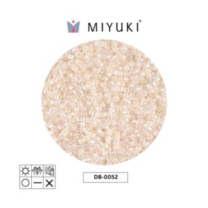 Miyuki Delic Pale Peach Lined Crystal AB