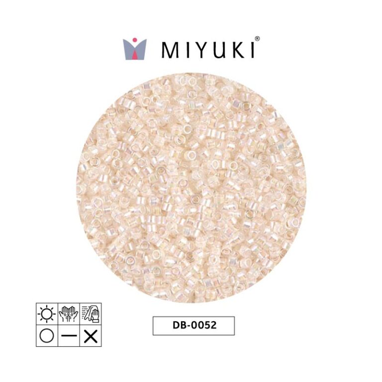 Miyuki Delic Pale Peach Lined Crystal AB