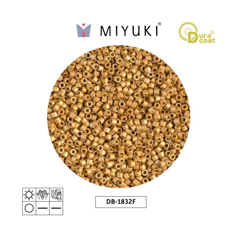Miyuki Delica Galvanizado Dorado Mate Duracoat DB1832F