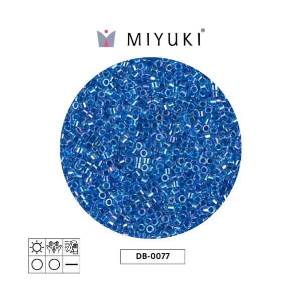 Miyuki Delica Blue Lined Crystal AB