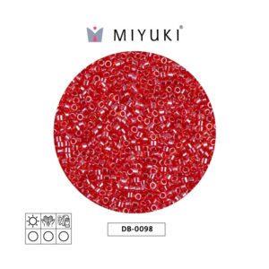Miyuki Delica Transparente Light Siam Luster