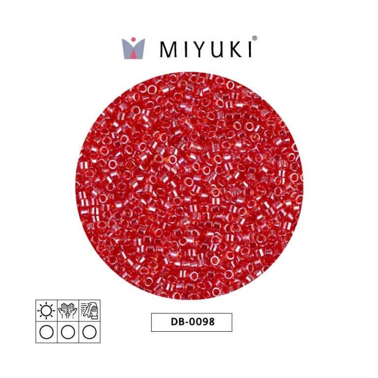 Miyuki Delica Transparente Light Siam Luster