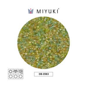 Miyuki Delica Saparkling Lined Lemon Lime Mix