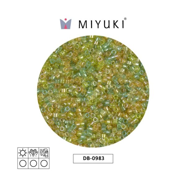 Miyuki Delica Saparkling Lined Lemon Lime Mix