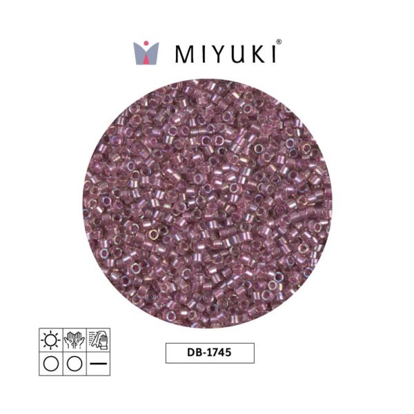 Miyuki Delica Sparling Antique Rose Lined Crystal