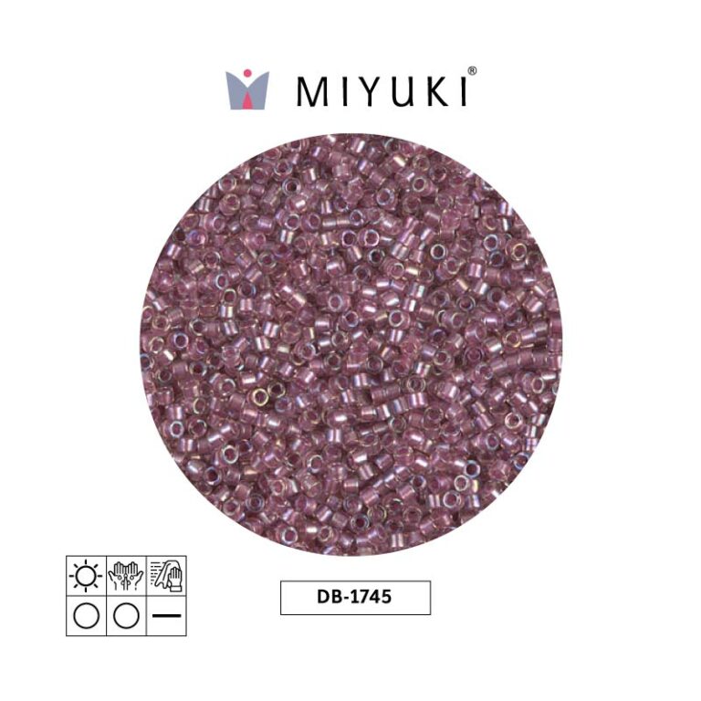 Miyuki Delica Sparling Antique Rose Lined Crystal