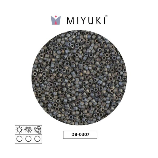 Miyuki Delica Silver Grey Matte