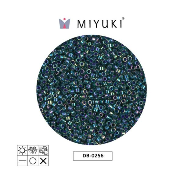 Miyuki Delica Lined Emerald AB