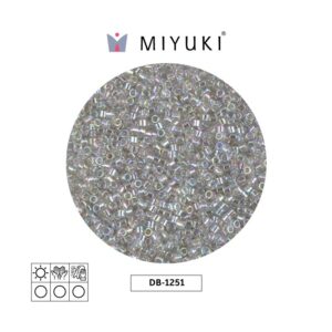 Miyuki Delica Transparent Grey Mist AB