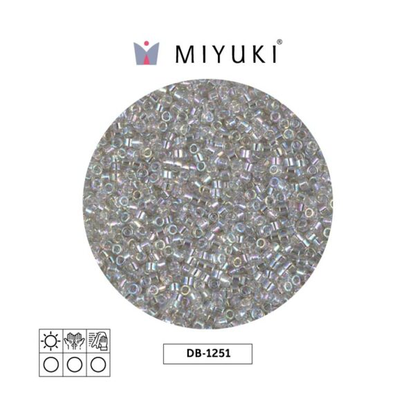 Miyuki Delica Transparent Grey Mist AB