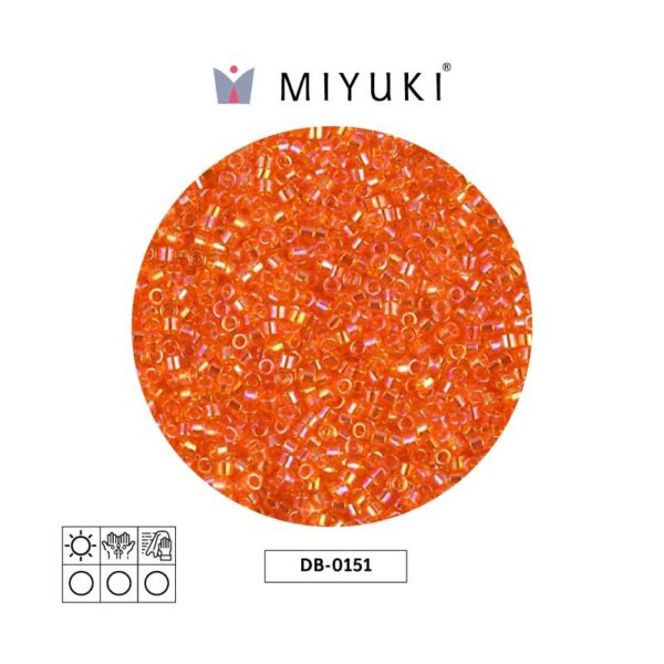 Miyuki Delica Transparente Orange