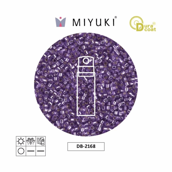 Miyuki Delica Silver Lined Orchid Duracoat