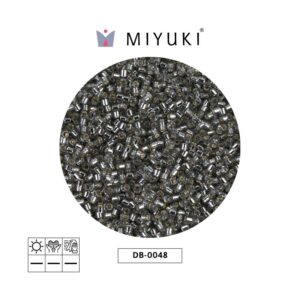 Miyuki Delica Transparente Gris Linea Plateada