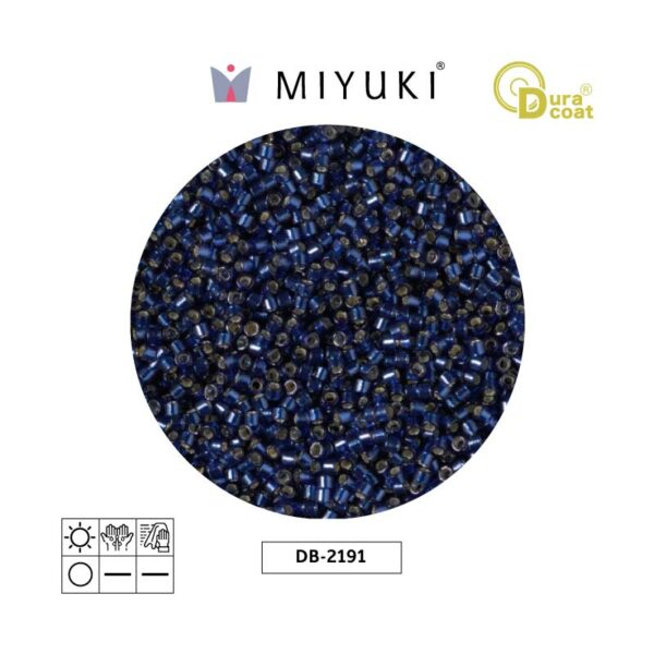 Miyuki Delica Silver Lined Navy Duraco