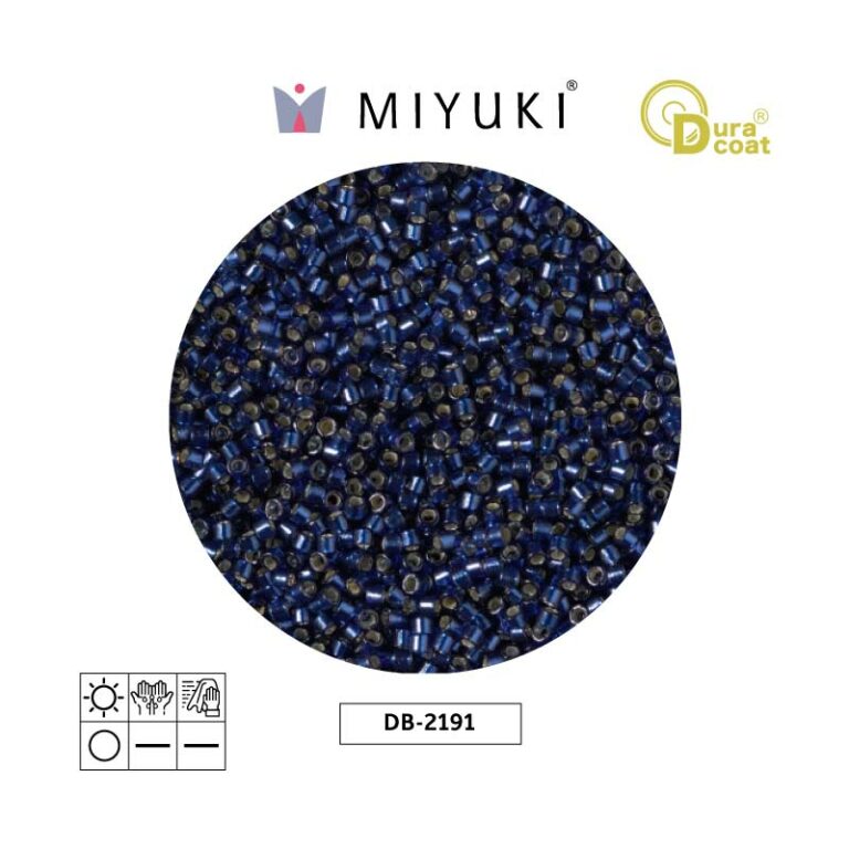 Miyuki Delica Silver Lined Navy Duraco