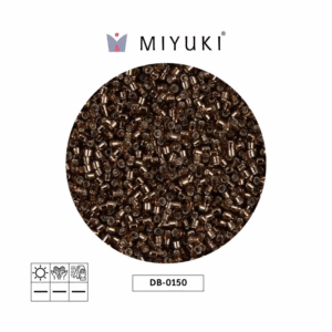 Miyuki Delica Transparente Linea Plateada Chocolate
