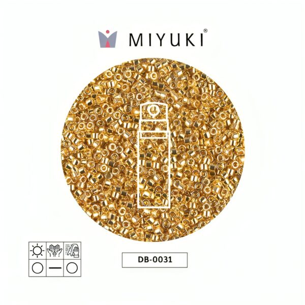 Miyuki Delica Brigth Gold 24k Metalico