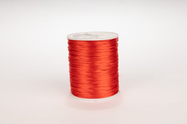 Cordon Seda Delgado 1mm Rojo