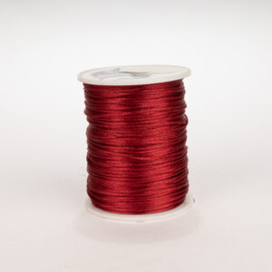 Cordon Seda Delgado 1mm Rojo Oscuro