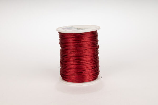 Cordon Seda Delgado 1mm Rojo Oscuro