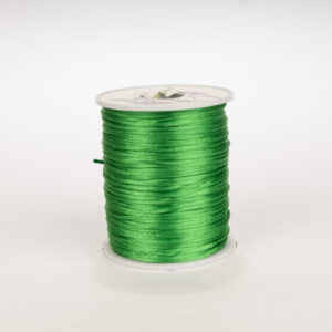 Cordon Seda Delgado 1mm Verde Nacional