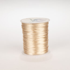 Cordon Seda Delgado 1mm Beige Claro