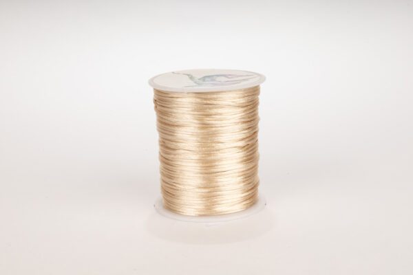 Cordon Seda Delgado 1mm Beige Claro