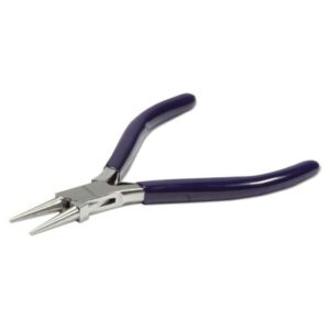 Pinza Acero  Punta Redonda Beads Smith Negra