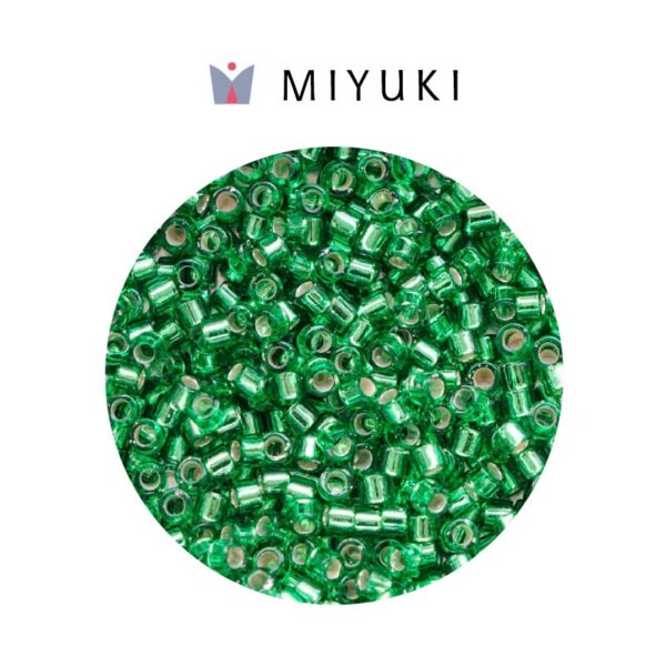 Miyuki Delica Silver Lined Green