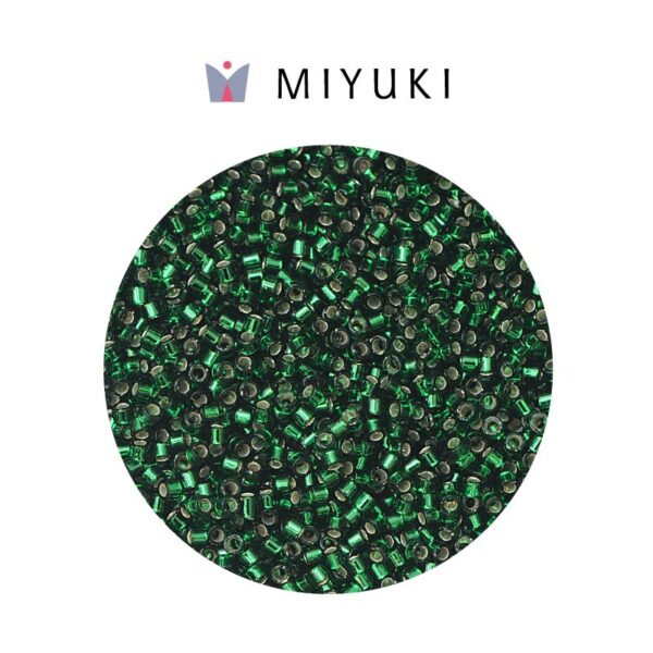 Miyuki Delica Silver Lined Green