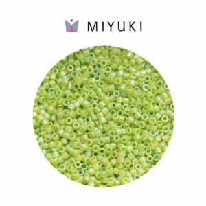 Miyuki Delica Silver Opaque Chartreuse AB