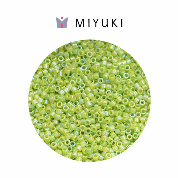 Miyuki Delica Silver Opaque Chartreuse AB
