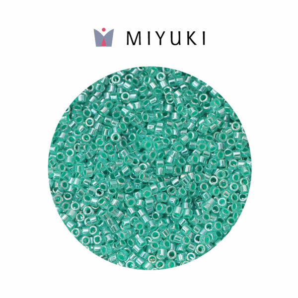 Miyuki Delica Lined Green Aqua