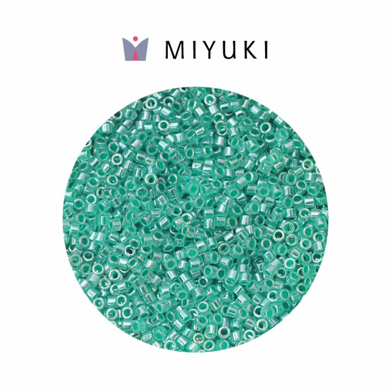 Miyuki Delica Lined Green Aqua
