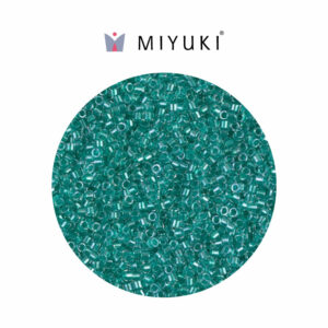 Miyuki Delica Sparkling Beige Forrado Verde Chartreuse DB0908