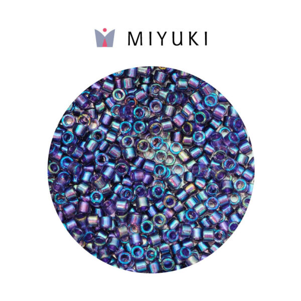 Miyuki Delica Spkl Purple Lined Amethyst AB
