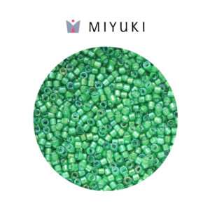 Miyuki Delica White LD Green AB