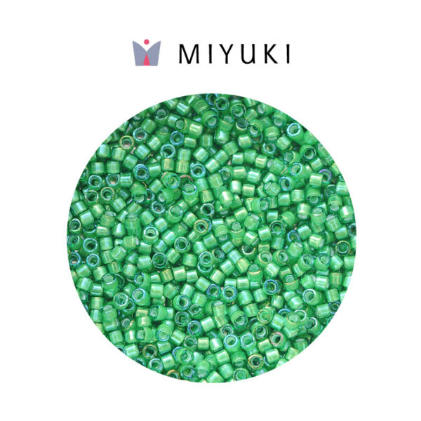 Miyuki Delica White LD Green AB