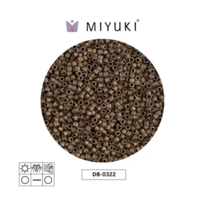 Miyuki Delica Matt Metal Dk Brown