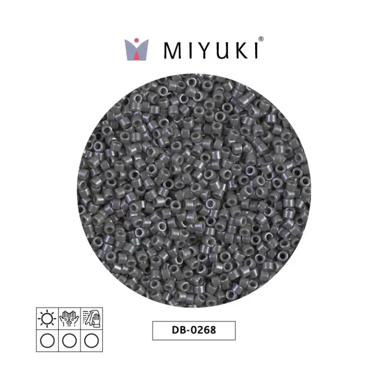 Miyuki Delica Opaque Smoke Luster