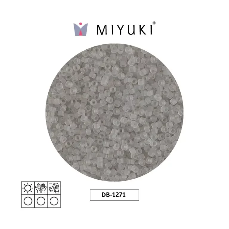 Miyuki Delica Matte Transparent Grey Mist