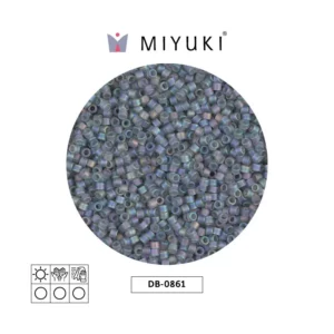 Miyuki Delica Matte Tran Grey AB
