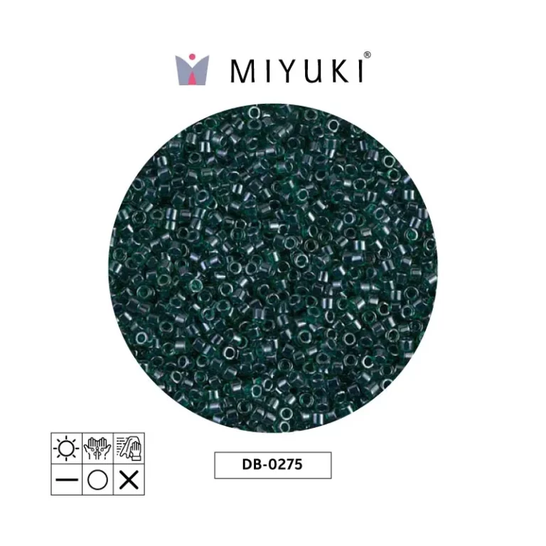 Miyuki Delica Lined Emerald Luster