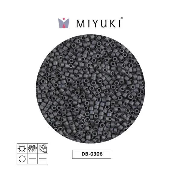 Miyuki Delica Matte Metallic Slate