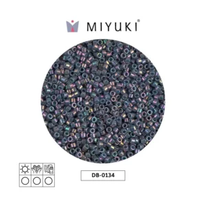 Miyuki DelicaOpaque Purple Grey Rainbow Luster