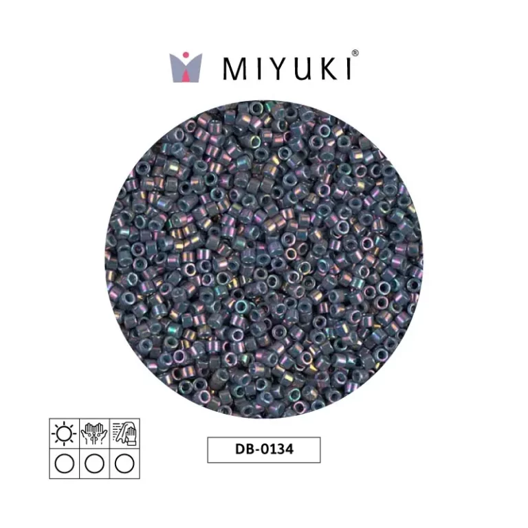 Miyuki DelicaOpaque Purple Grey Rainbow Luster